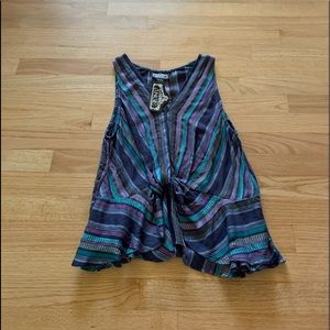 Purple and Blue Striped Tank Top